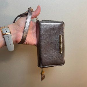 Elaine Turner Wallet/Wristlet in Silver